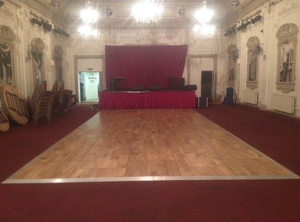 Oak Parquet Dance Flooring Hire in London