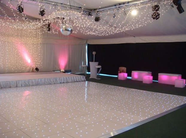 London White LED Starlit Dance Floor Hire